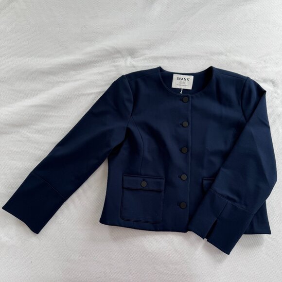 NWT Spanx Lady Jacket Navy Blue 1X - Picture 6 of 8